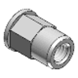 HC 4404F 1.4404 FK - Blind-rivet nut, hexagon shank, type HC