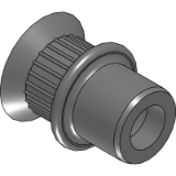 RUT/FES - Blind rivet nuts countersunk head, knurled shank, open end